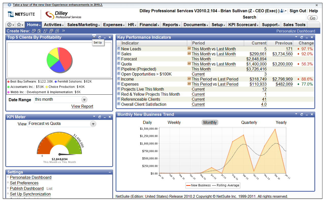 NetSuite Software Screenshot 2