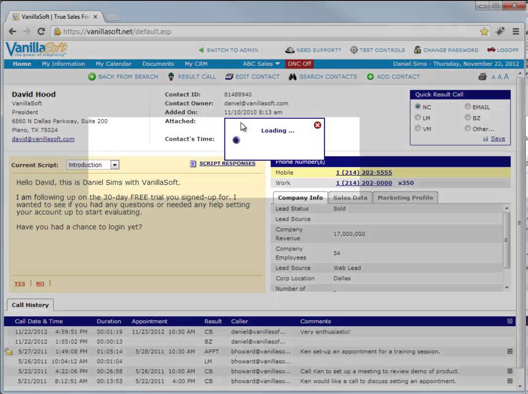 Vanillasoft Pro Software Screenshot 4