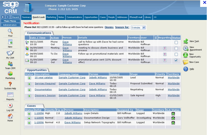 Sage CRM Software Screenshot 3