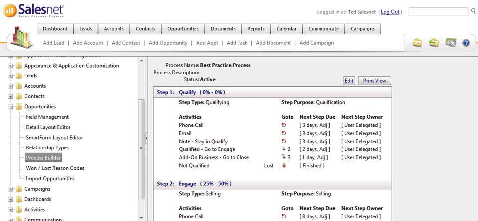 SalesNet CRM Software Screenshot 4