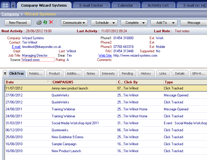 GoldMine Software Screenshot 3